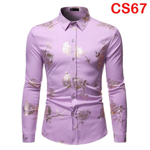 Flower Print Long Sleeve Shirt