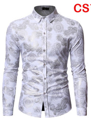 Load image into Gallery viewer, Flower Print Long Sleeve Shirt

