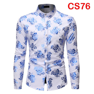 Flower Print Long Sleeve Shirt