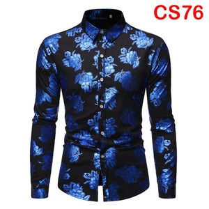 Flower Print Long Sleeve Shirt