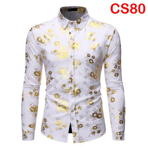 Flower Print Long Sleeve Shirt