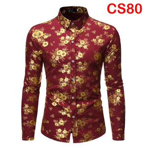 Flower Print Long Sleeve Shirt