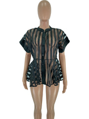 Load image into Gallery viewer, Sheer Striped Top
