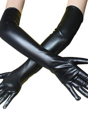 Load image into Gallery viewer, Long Faux Leather Gloves
