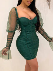 Load image into Gallery viewer, Sheer Sleeve Dress
