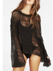 Load image into Gallery viewer, Long-Sleeve Loose Knitted Top
