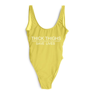 THICK THIGHS SAVE LIVES One Piece Swimsuit