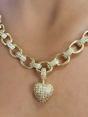 Load image into Gallery viewer, Cubic Zirconia Heart Pendant Necklace
