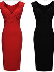 Load image into Gallery viewer, Sleeveless Knee-Length Bodycon Dresse - vendach
