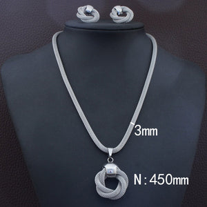 Pendant Necklace And Earrings