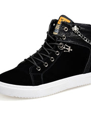 Load image into Gallery viewer, Men&#39;s High-Top Sneakers with Chain
