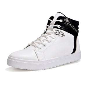 Men's High-Top Sneakers with Chain