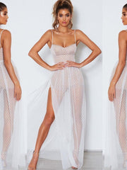 Load image into Gallery viewer, Spaghetti Strap Sheer Dress
