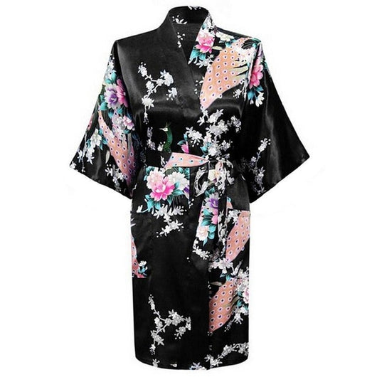 Floral Print Kimono Robe