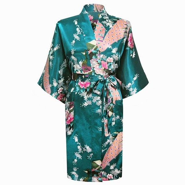 Floral Print Kimono Robe