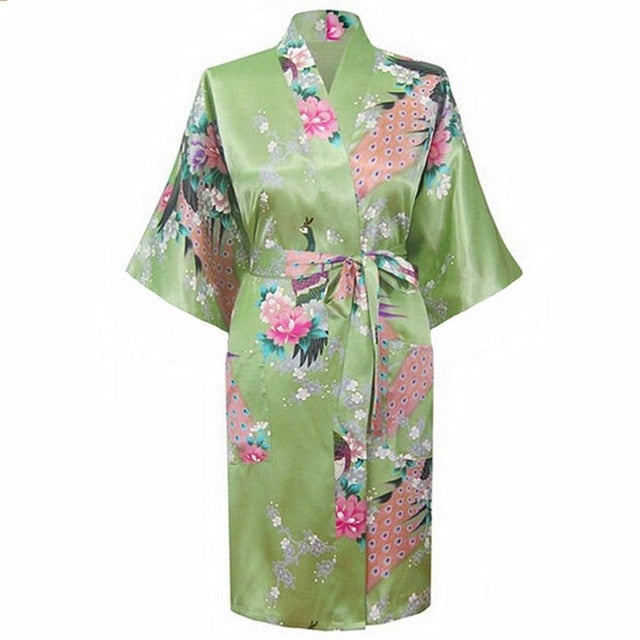 Floral Print Kimono Robe
