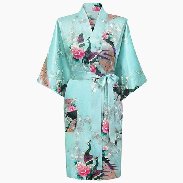 Floral Print Kimono Robe