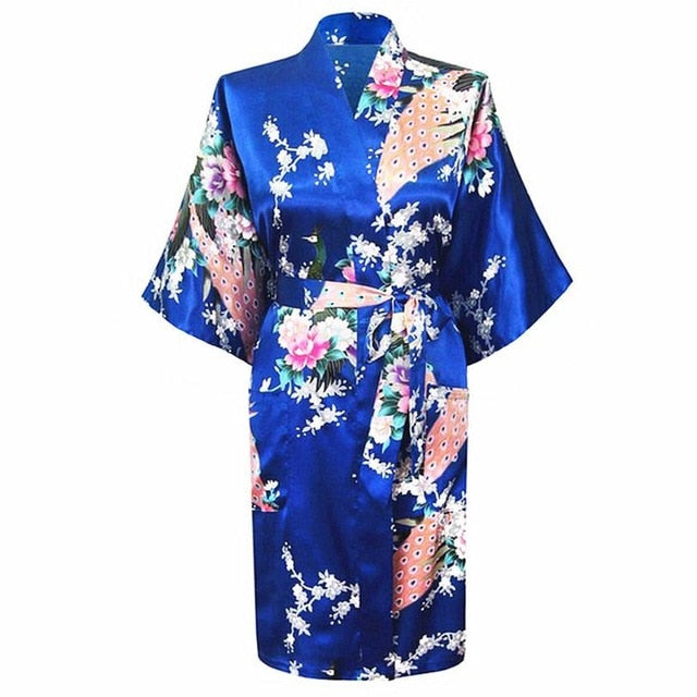 Floral Print Kimono Robe