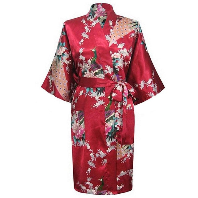 Floral Print Kimono Robe