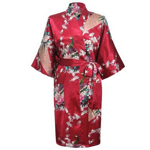 Floral Print Kimono Robe