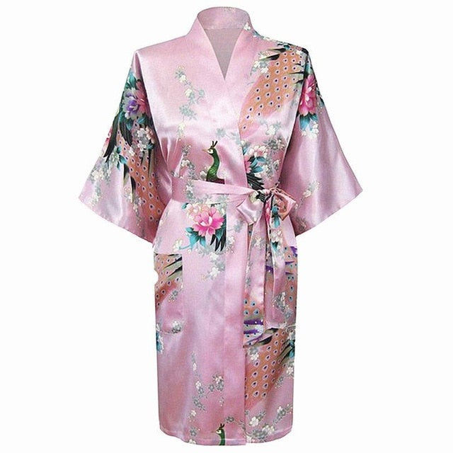 Floral Print Kimono Robe