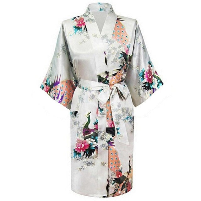 Floral Print Kimono Robe