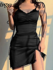 Load image into Gallery viewer, Ruched Bust Satin Dress

