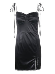 Load image into Gallery viewer, Ruched Bust Satin Dress
