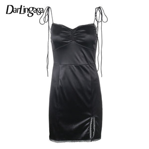 Ruched Bust Satin Dress