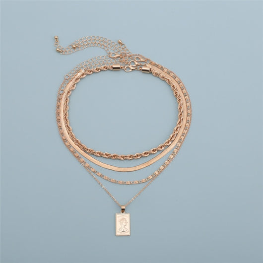 Multi-Layer Necklaces Set