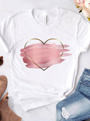 Load image into Gallery viewer, Heart Print T-Shirts
