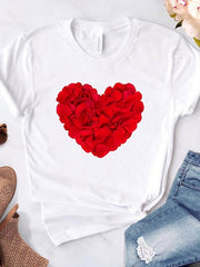 Load image into Gallery viewer, Heart Print T-Shirts
