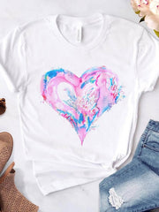 Load image into Gallery viewer, Heart Print T-Shirts
