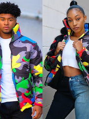 Load image into Gallery viewer, Camo Print Winter Jacket
