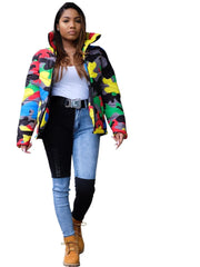 Load image into Gallery viewer, Camo Print Winter Jacket
