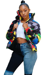 Load image into Gallery viewer, Camo Print Winter Jacket
