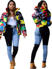 Load image into Gallery viewer, Camo Print Winter Jacket
