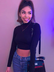 Load image into Gallery viewer, Long-Sleeve Crop Top
