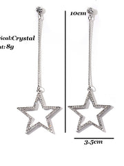 Load image into Gallery viewer, Chain Star Earrings
