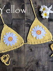 Load image into Gallery viewer, Crochet Flower Bikini
