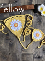 Load image into Gallery viewer, Crochet Flower Bikini

