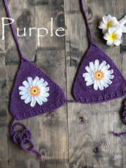 Load image into Gallery viewer, Crochet Flower Bikini
