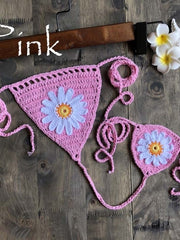 Load image into Gallery viewer, Crochet Flower Bikini

