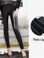 Load image into Gallery viewer, High Waist Faux-Leather Leggings
