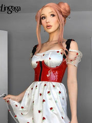 Load image into Gallery viewer, Faux Leather Underbust Corsett
