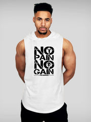Load image into Gallery viewer, NO PAIN NO GAIN HOODED TANK
