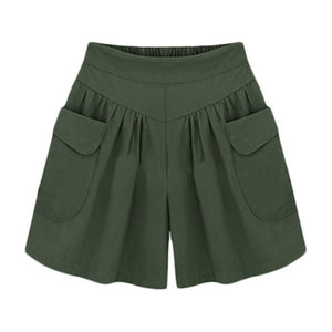 Pleated Shorts with Pockets
