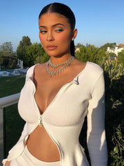 Load image into Gallery viewer, Long Sleeved Front Zipper Top
