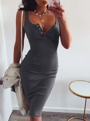 Load image into Gallery viewer, Knee-Length Knitted Dress
