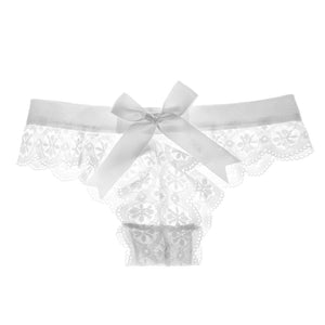 Floral Lace Panties W/ Bow